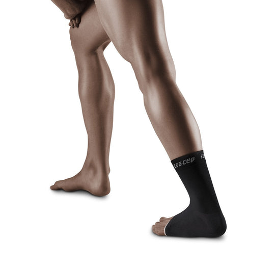Compression Ankle Sleeve, Black, Back View Model