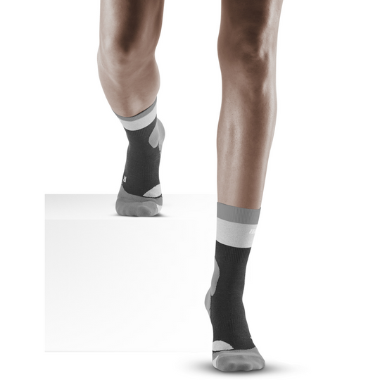 Hiking Light Merino Mid Cut Compression Socks, Women, Stonegrey/Grey