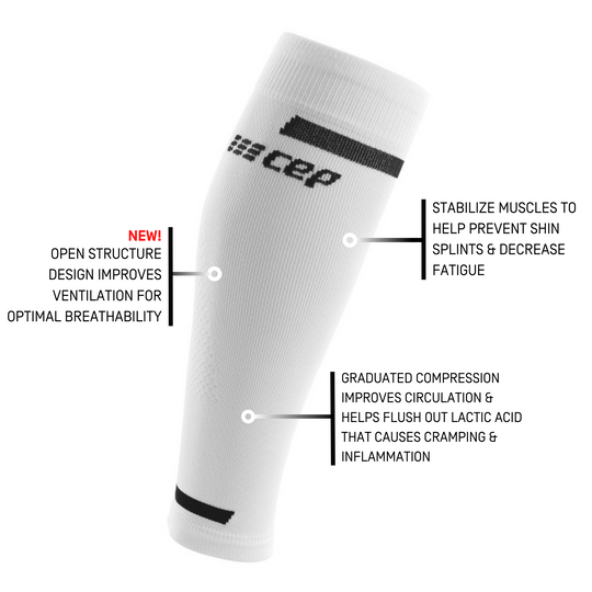 The Run Calf Sleeves 4.0, Men, White