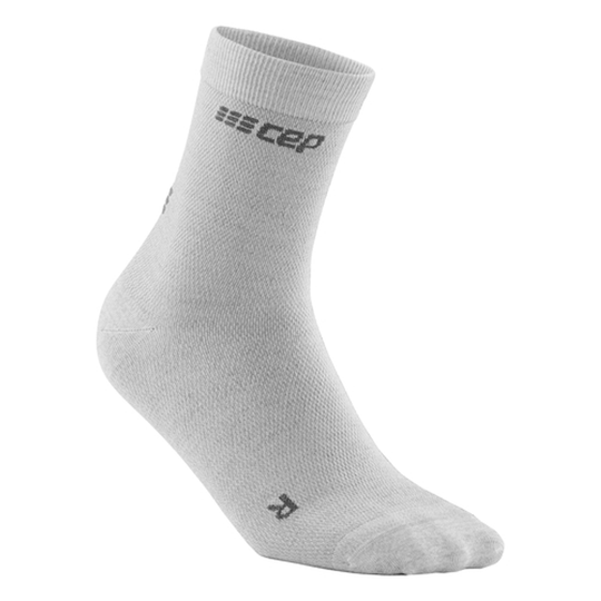 Allday Merino Mid Cut Socks, Women, Light Grey