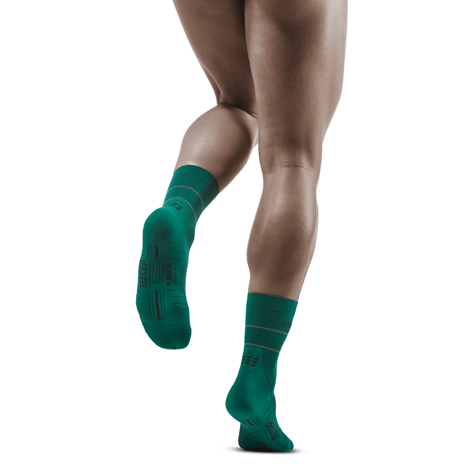 Reflective Compression Mid Cut Socks, Men