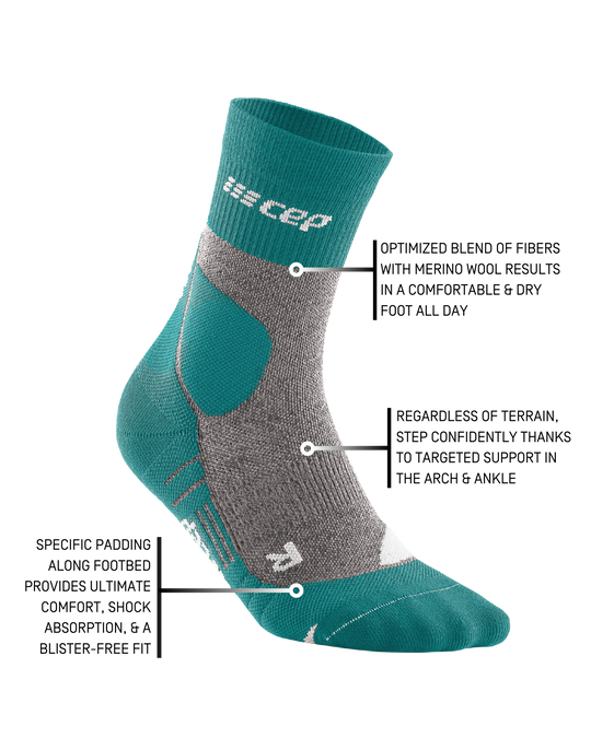 Hiking Merino Mid Cut Compression Socks, Men