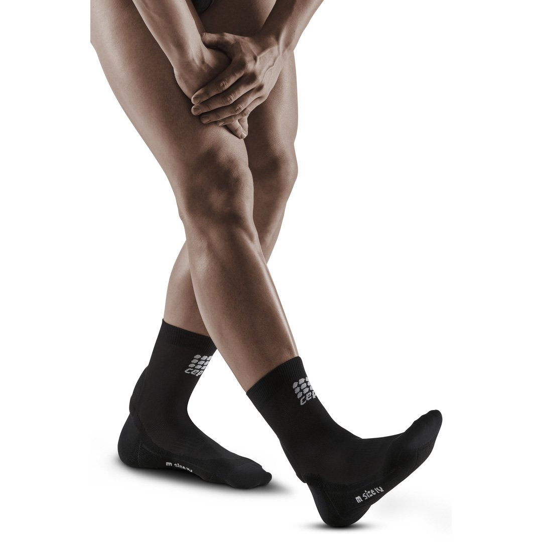 Achilles Support Short Socks, Men, Black