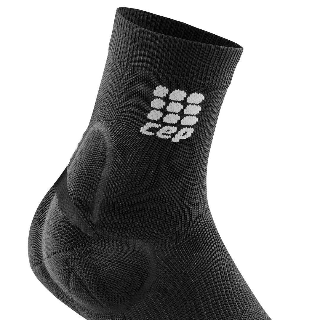 Ankle Support Short Socks, Women, Black, Detail