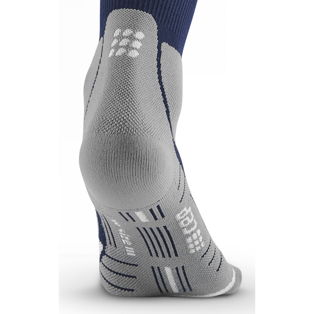Hiking Light Merino Tall Compression Socks, Women. Marineblue/Grey, Detail