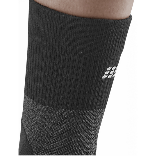 Hiking Merino Mid Cut Compression Socks, Women, Stonegrey/Grey, Detail