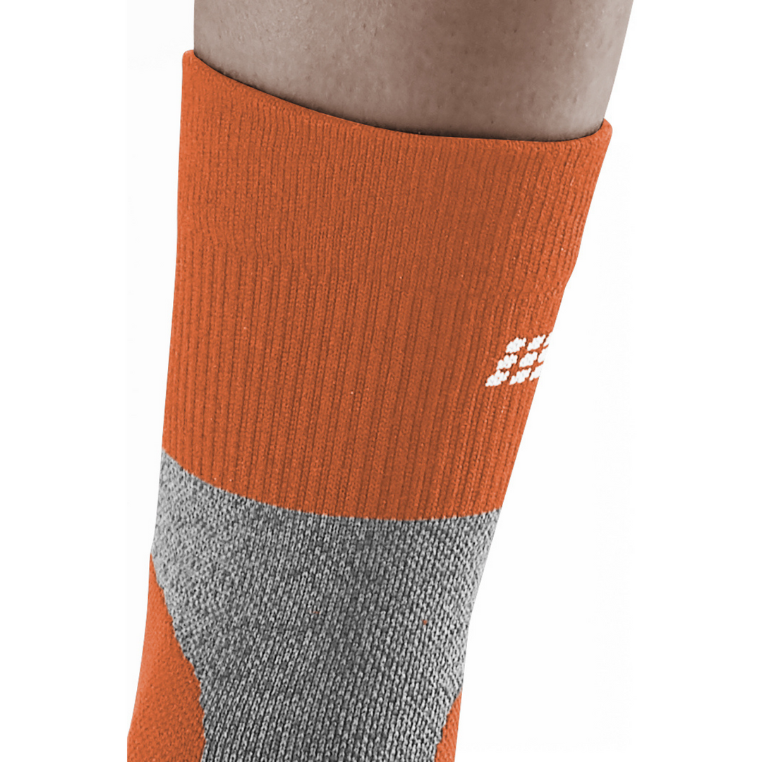 Hiking Merino Mid Cut Compression Socks, Men, Sunset/Grey, Detail