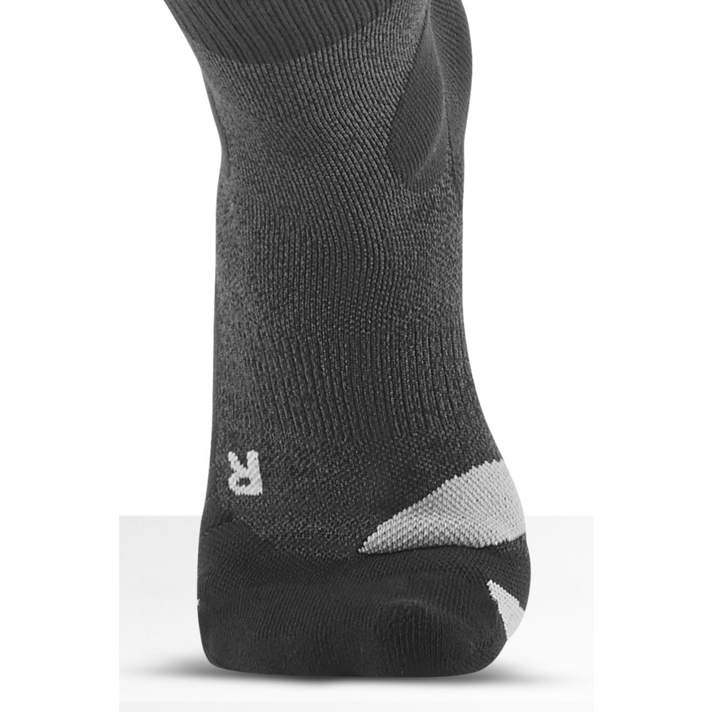 Hiking Merino Tall Compression Socks, Women, Stone/Grey, Front View