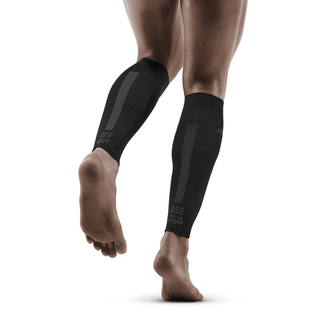 Compression Calf Sleeves 3.0, Men, Black/Dark Grey - Back View