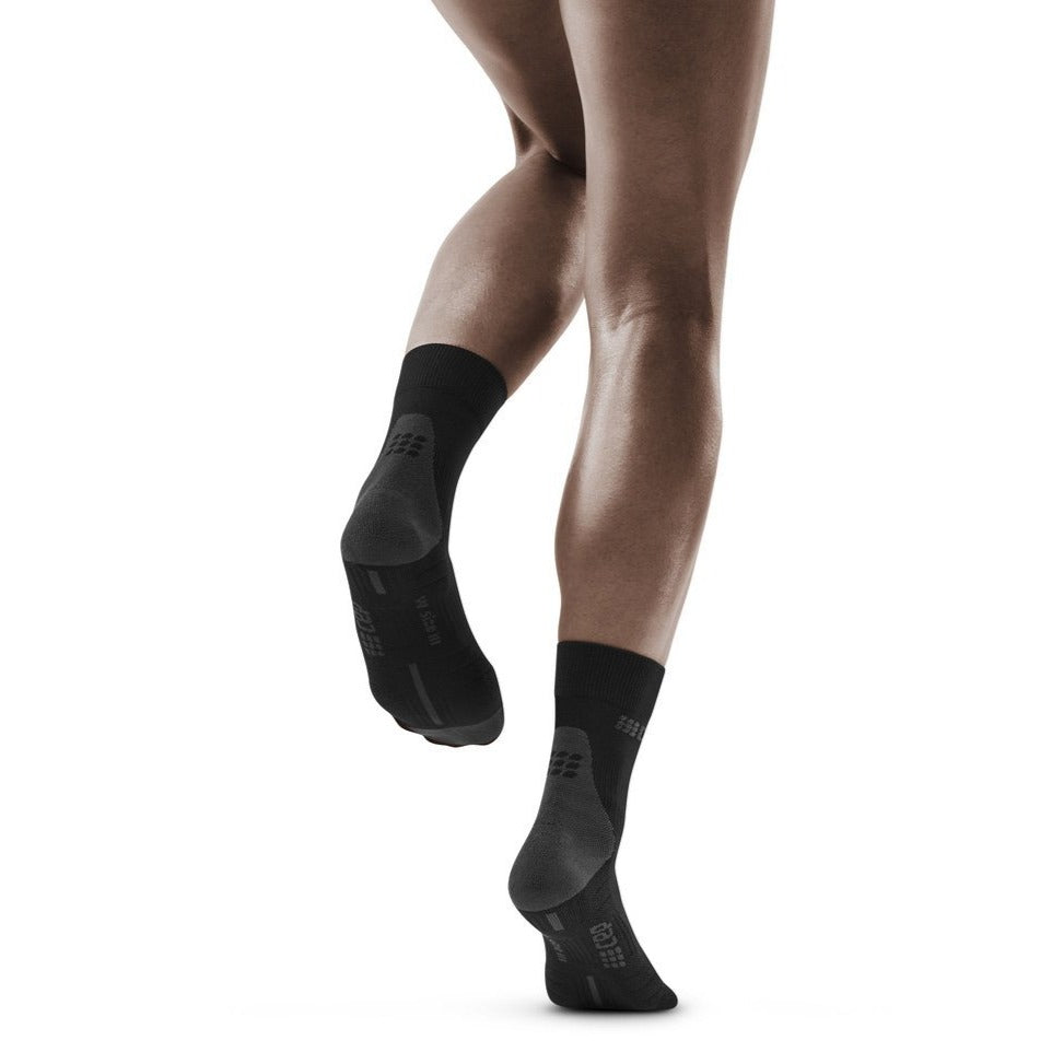 Short Compression Socks 3.0, Women, Black/Dark Grey - Back View - Model