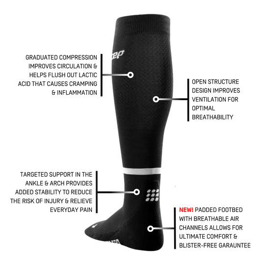 The Run Compression Tall Socks 4.0, Men, Black