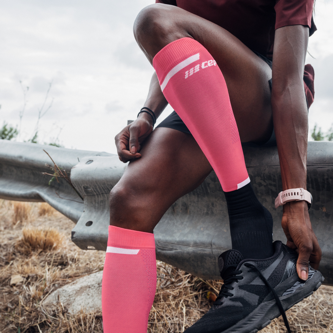 The Run Compression Tall Socks 4.0, Women, Pink/Black