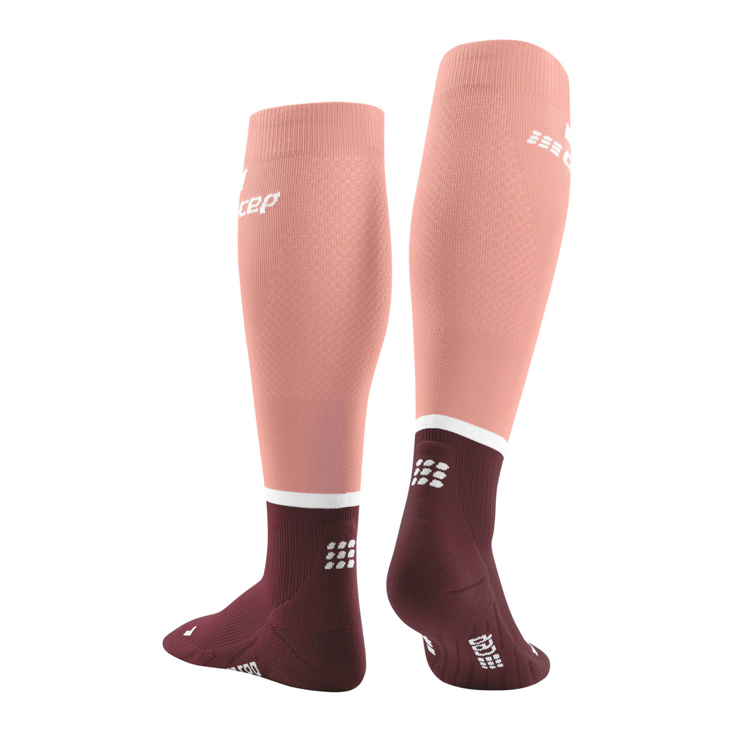 The Run Compression Tall Socks 4.0, Women, Rose/Dark Red