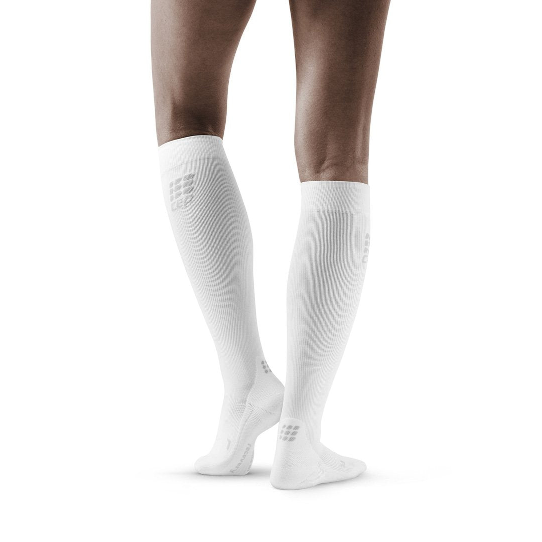 Tall Compression Socks for Recovery, Women, White