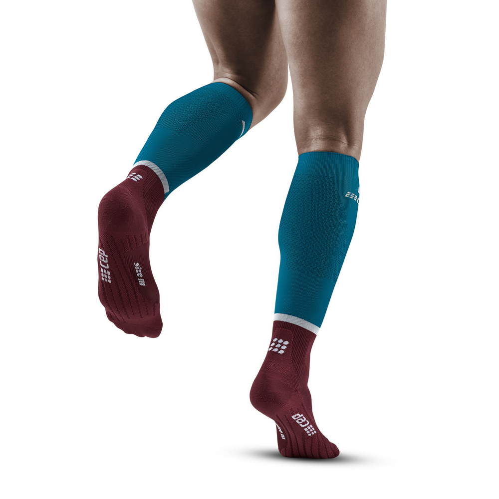 The Run Compression Tall Socks 4.0, Men, Petrol/Dark Red