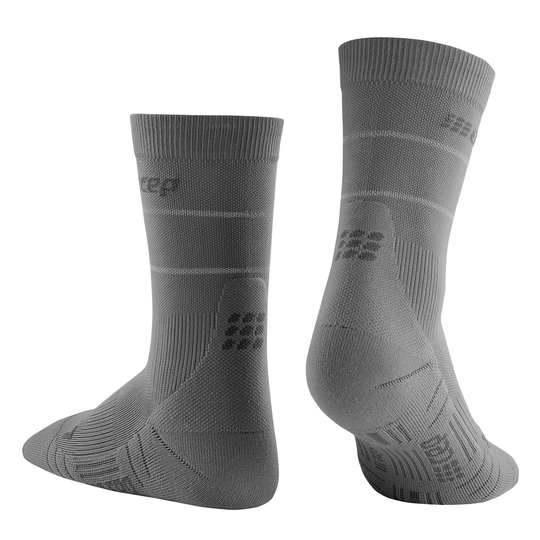 Reflective Compression Mid Cut Socks, Men