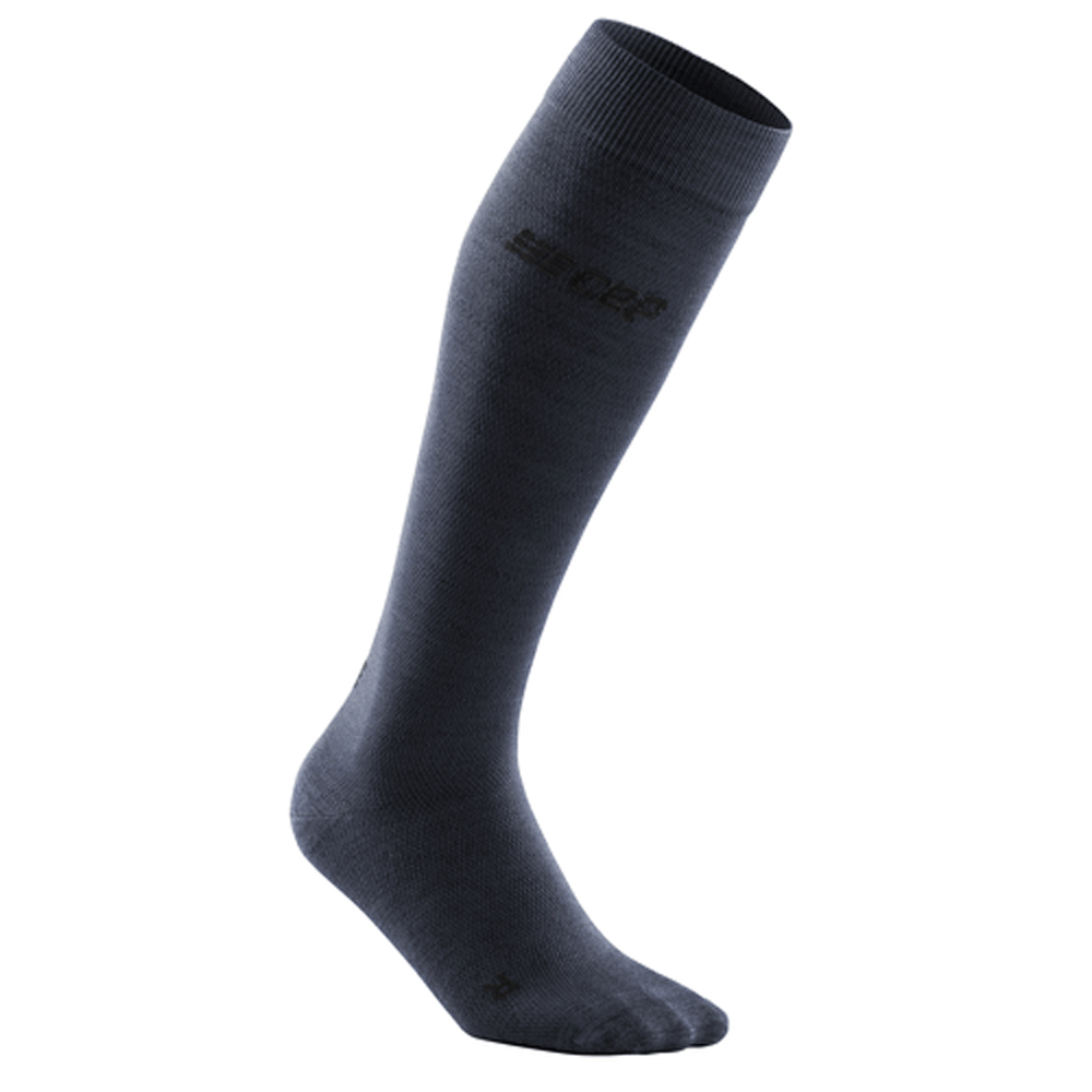 Allday Merino Socks, Men, Dark Blue - Side View