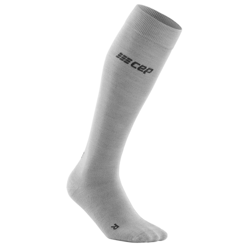 Allday Merino Socks, Men, Light Grey - Side View