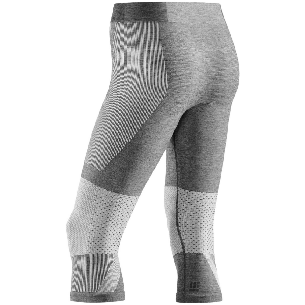 Ski Touring 3/4 Base Tights, Men, Grey - Back View