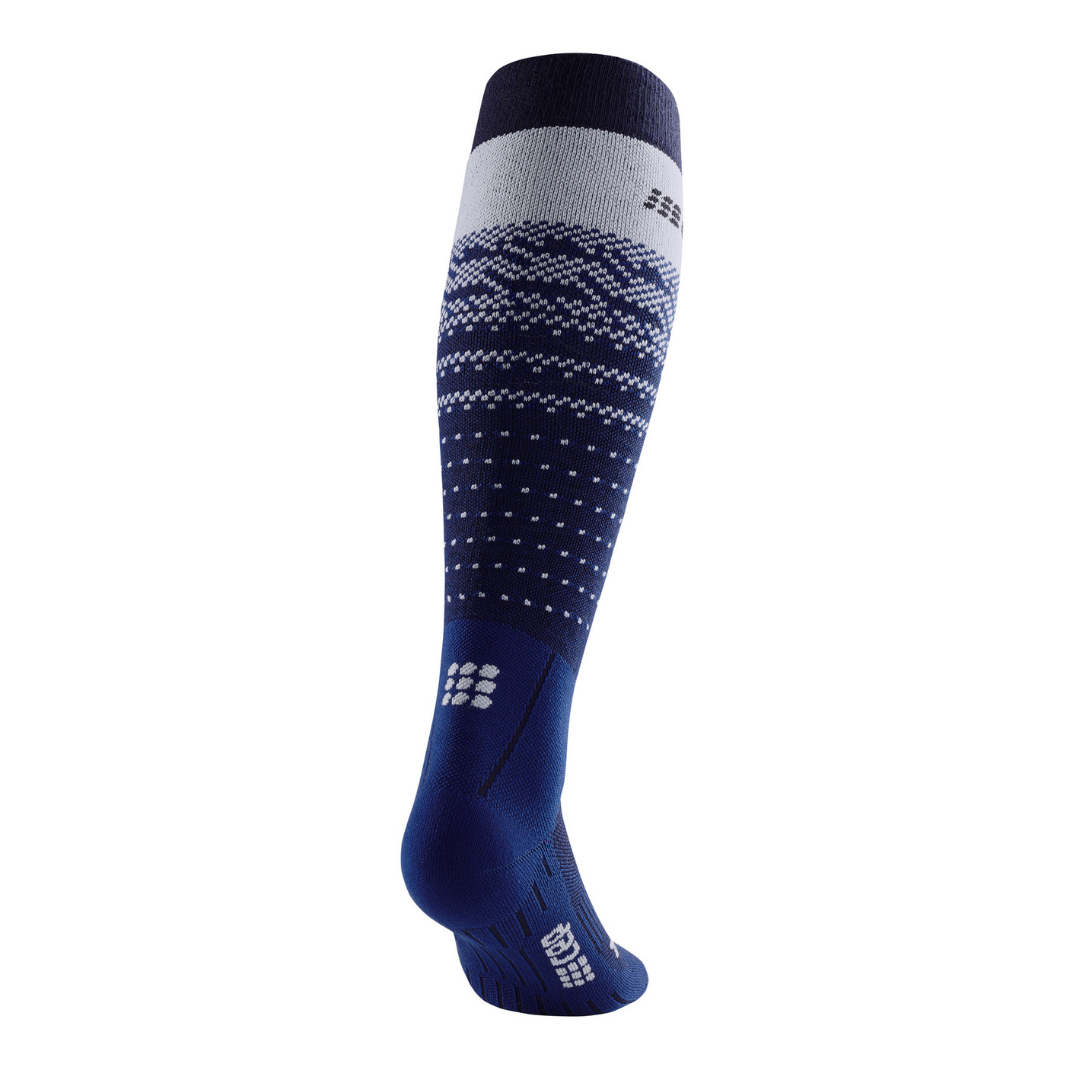 Ski Thermo Merino Socks, Women, Blue/Grey - Back View