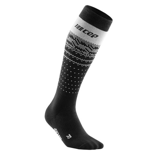 Ski Thermo Merino Socks, Women, Black/Grey - Front View