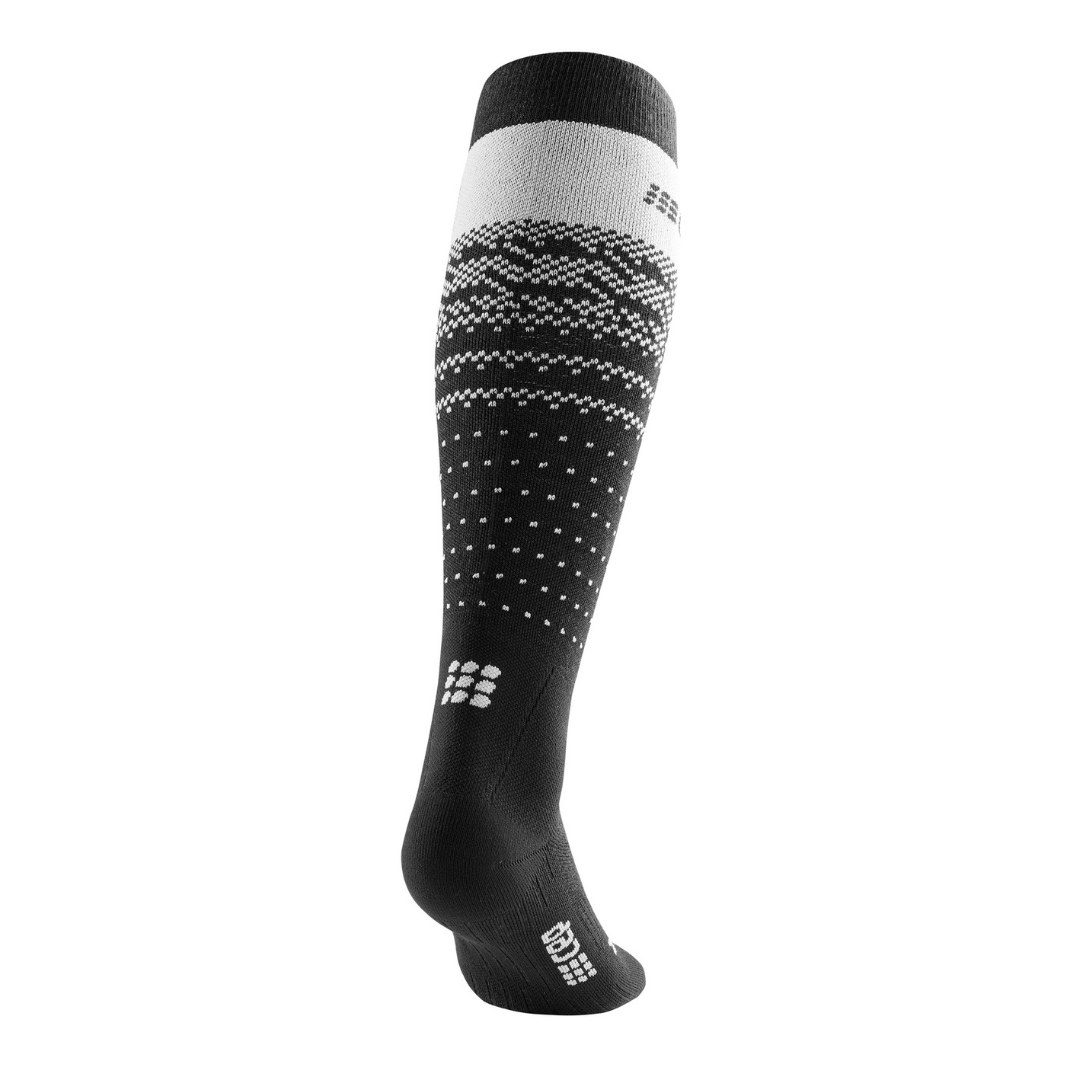 Ski Thermo Merino Socks, Women, Black/Grey - Back View