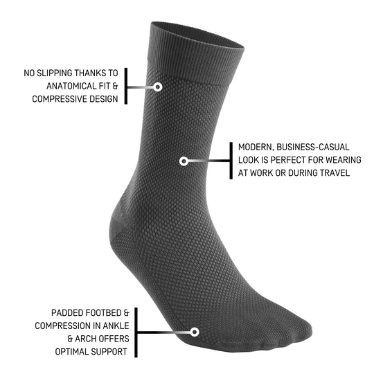 Business Mid Cut Compression Socks, Men