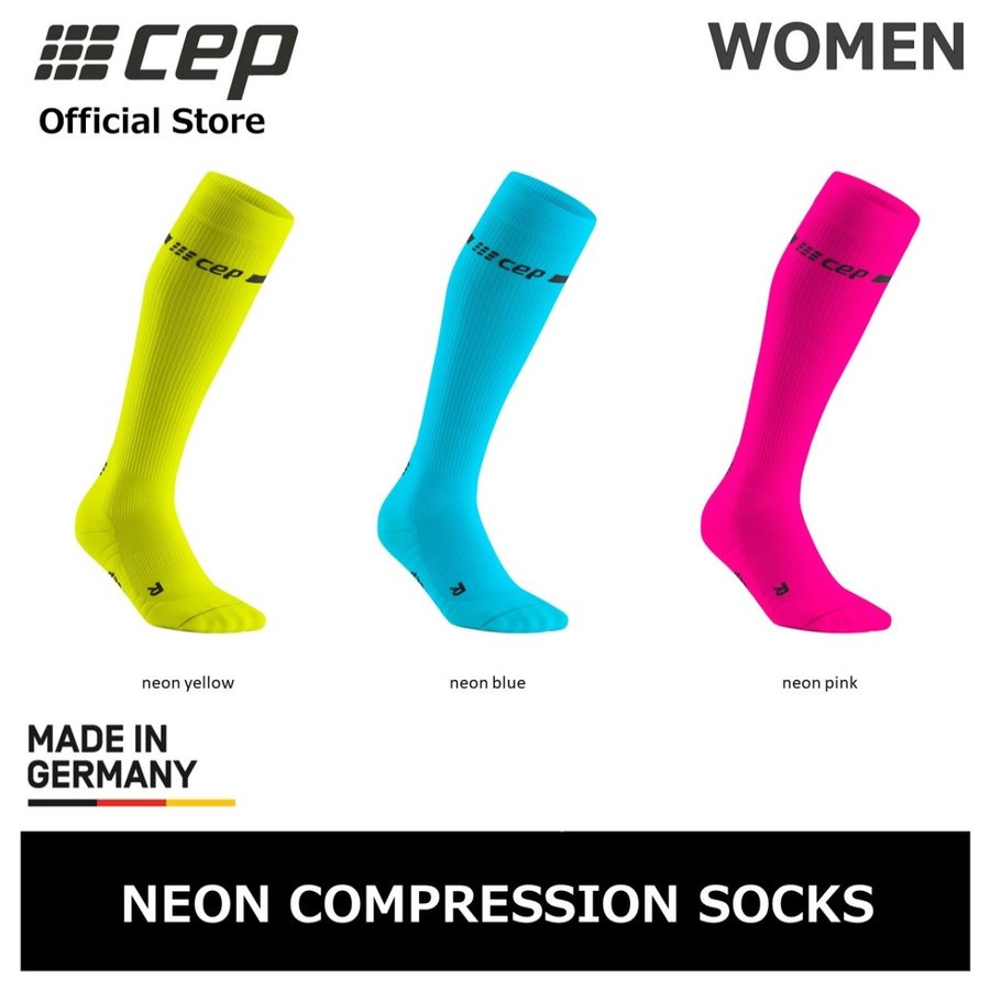 W. Cep Reflective Run 4.0 Compression Socks - Neon Yellow