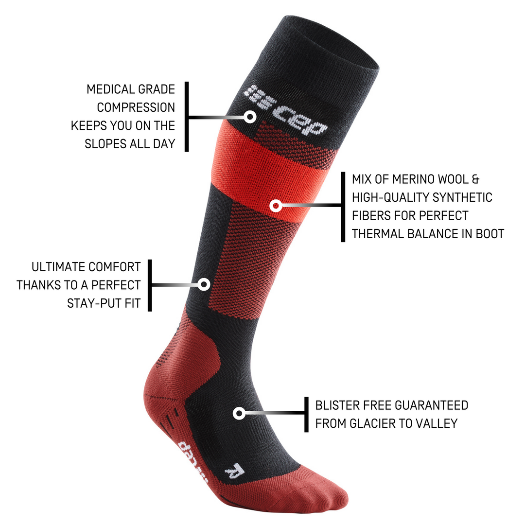 Ski Merino Tall Compression Socks, Men