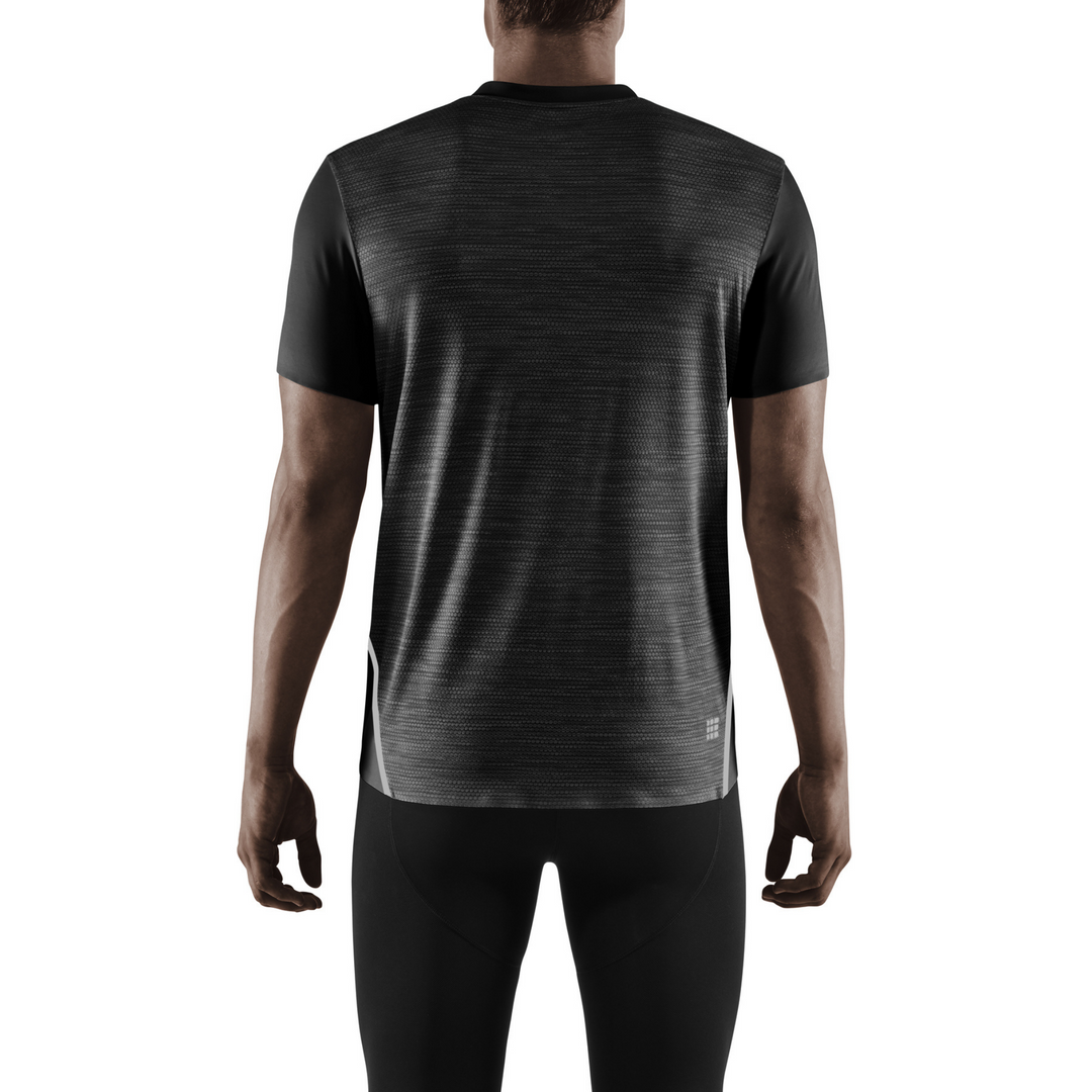 Run Shirt Short Sleeve, Men, Black, Back View Model
