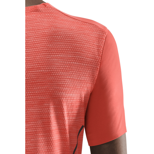 Run Short Sleeve Shirt, Women, Coral, Detail 3