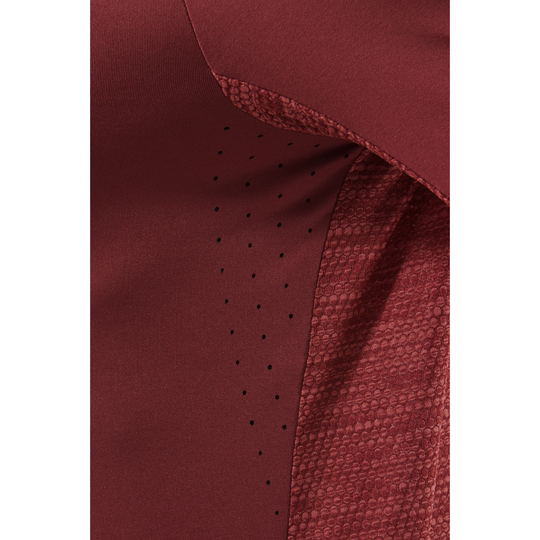 Run Short Sleeve Shirt, Women, Dark Red, Detail