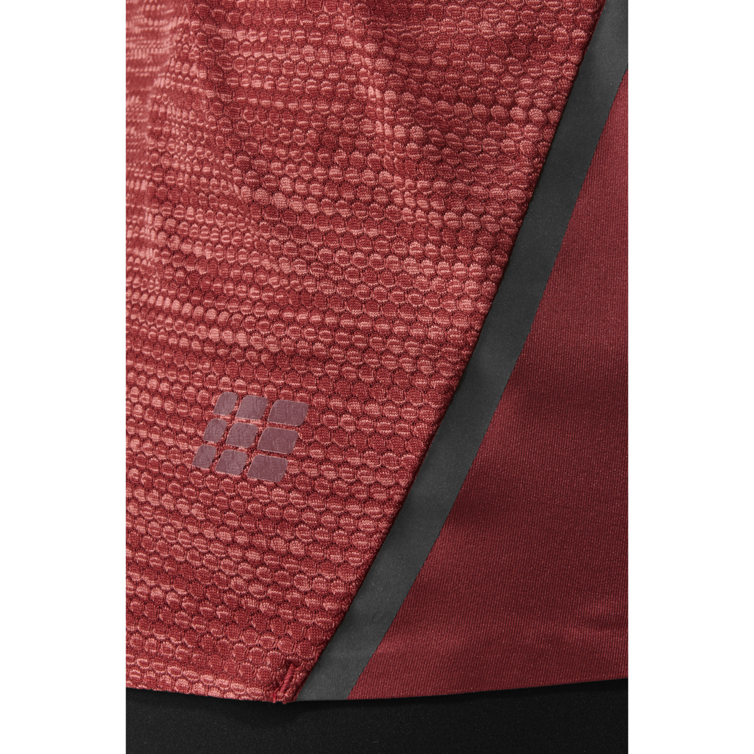 Run Short Sleeve Shirt, Women, Dark Red, Detail 2