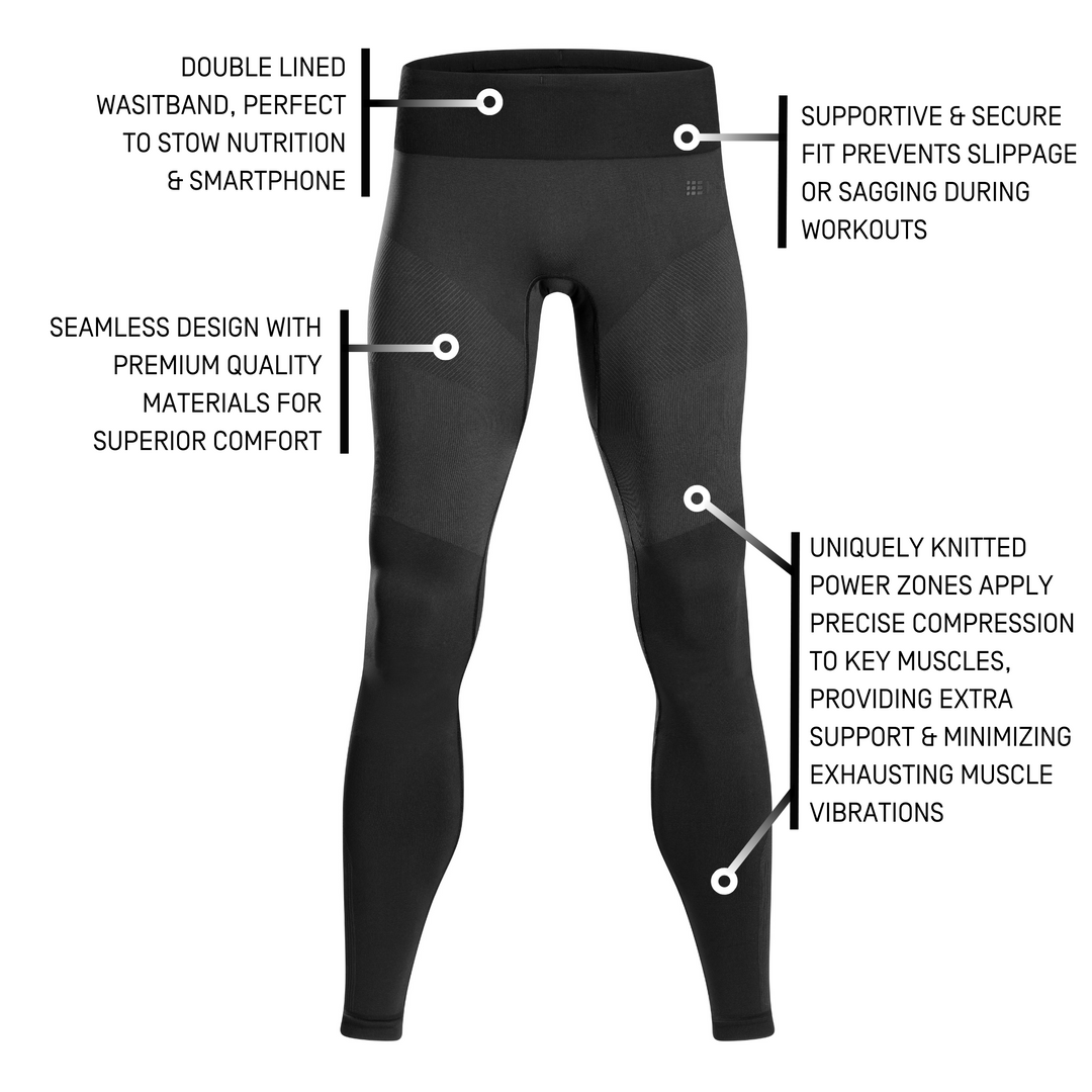Men Tights Ropes The Run Seamless Tights for Men | CEP Athletic Compression Sportswear ...